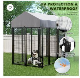 8x4x6 FT Outdoor Dog Kennel for Large Dogs