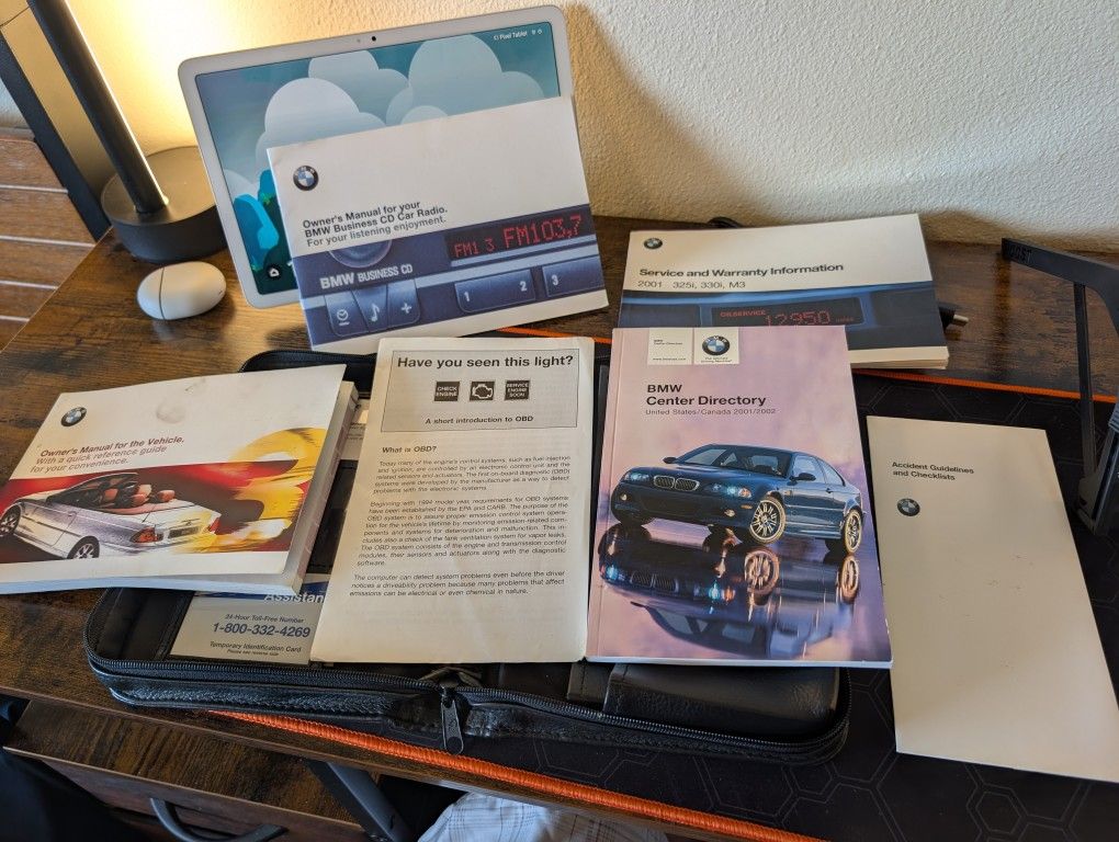 BMW E46 Owner’s Manual Set – Complete (2001–2002 3 Series)