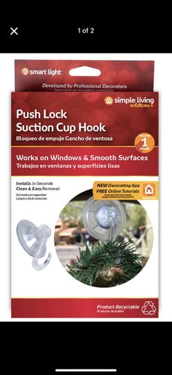NEW BOX - 1ct Heavy duty Suction Cup wreath Hook