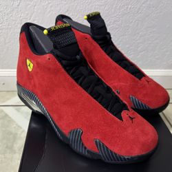 Nike Air Jordan Retro 14 Ferrari Challenge Red Sneakers Size 11.5 2014