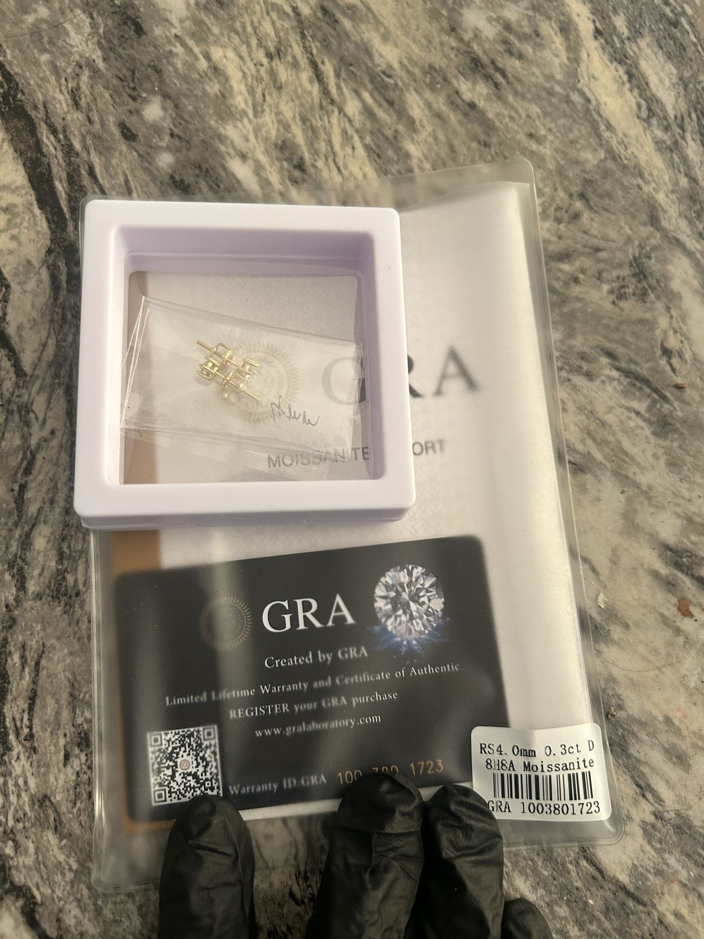 4 Mm Gold Plated, Moissanite Earrings