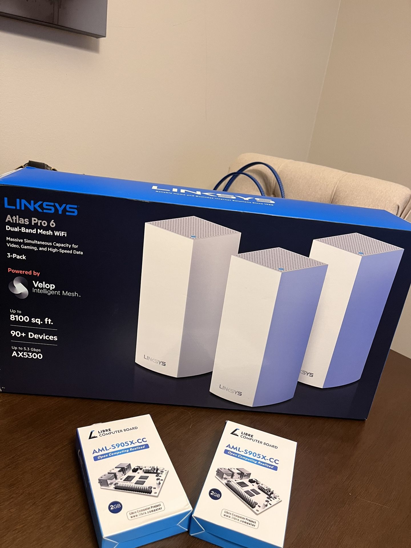 Linksys Atlas Pro 6 Dual-Band Mesh WiFi (3 pack) 