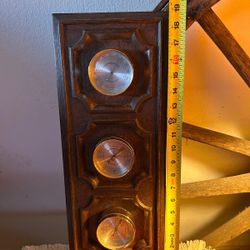 MEDIDOR DE TEMPERATURA ANTIGUO DE TRES RELOJES