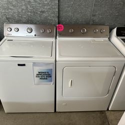TOP LOAD WASHER & GAS DRYER MAYTAG SET 