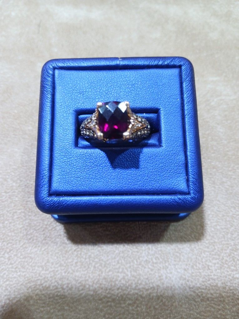 14k Gold Purple Color Ring