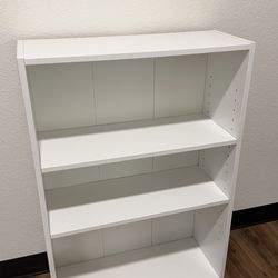 White bookshelf