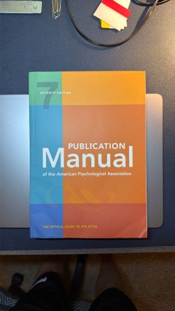 APA Publication Manual 7th edition