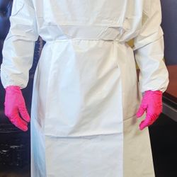 GCB Isolation & Personal Protective Equipment (PPE)Heavy Duty Reusable/Disposable White Gown Suit Coats 

