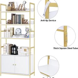 White & Gold Bookcase