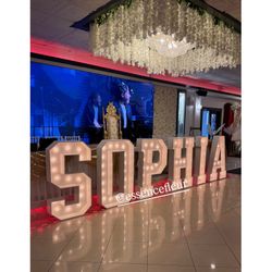 Marquee letters and numbers