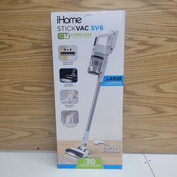 iHome StickVac SV6 Cordless High Powered Stick Vacuum Swivel Large
