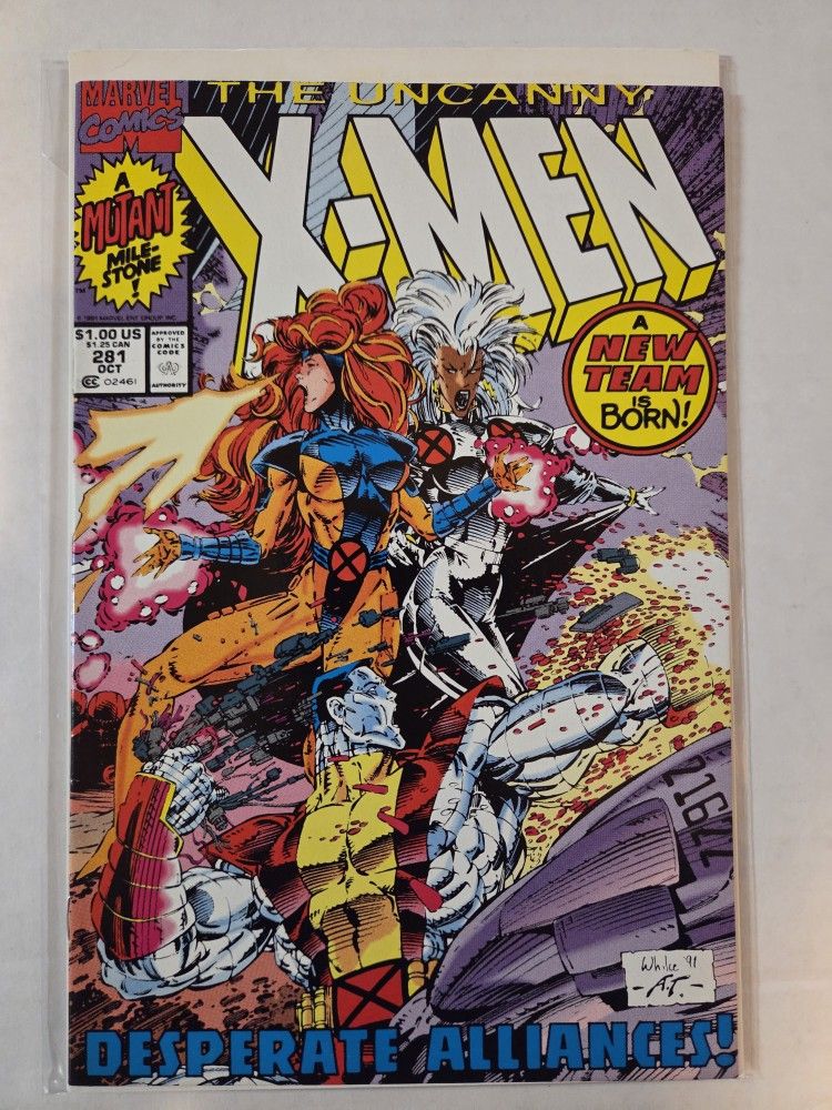 Uncanny X-Men #281 Newstand Marvel Comics 1991