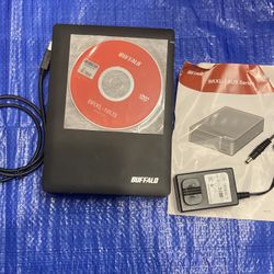 BUFFALO MediaStation Desktop 16x External Blu-ray Writer for PC with USB 3.0. TAA Compliant. Plays and Burns Blu-Rays, DVDs, and CDs.