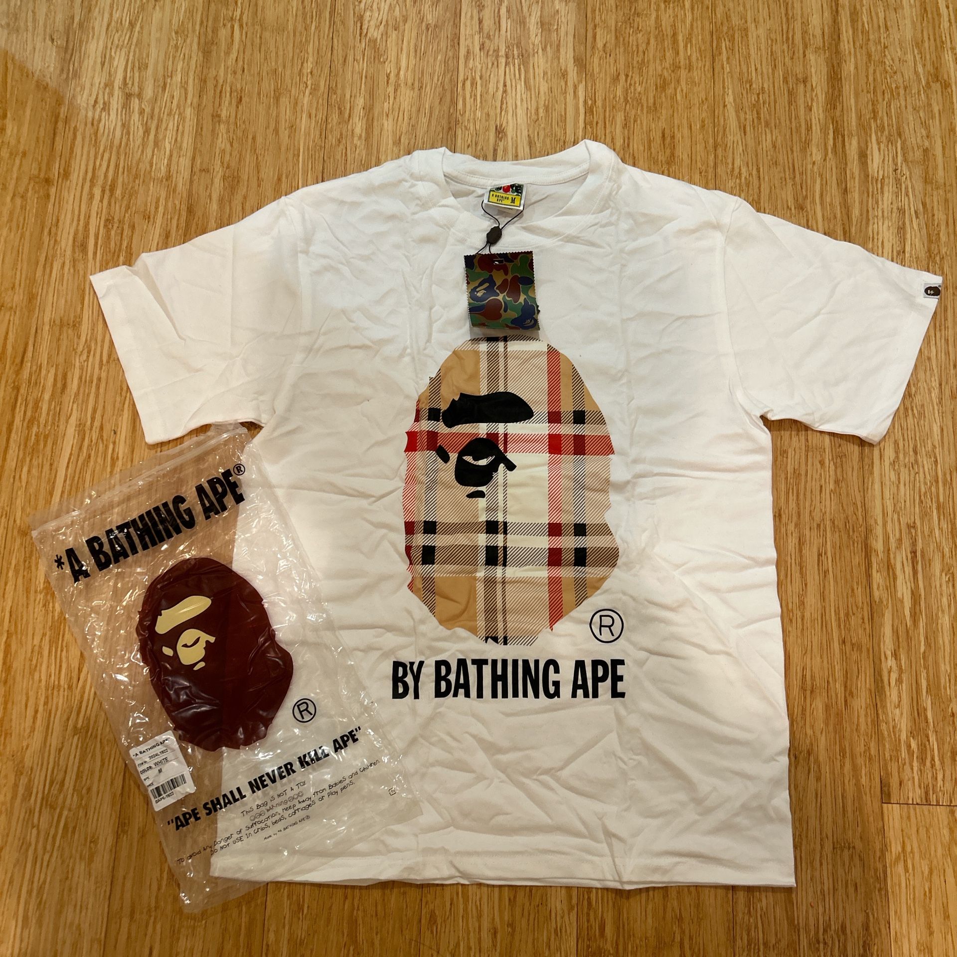 BAPE “Burberry Head” streetwear tee
