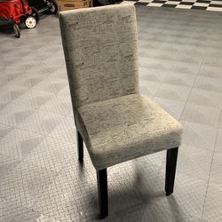 White and brown script pattern Chair 