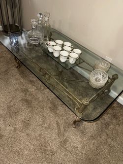 Glass coffee table