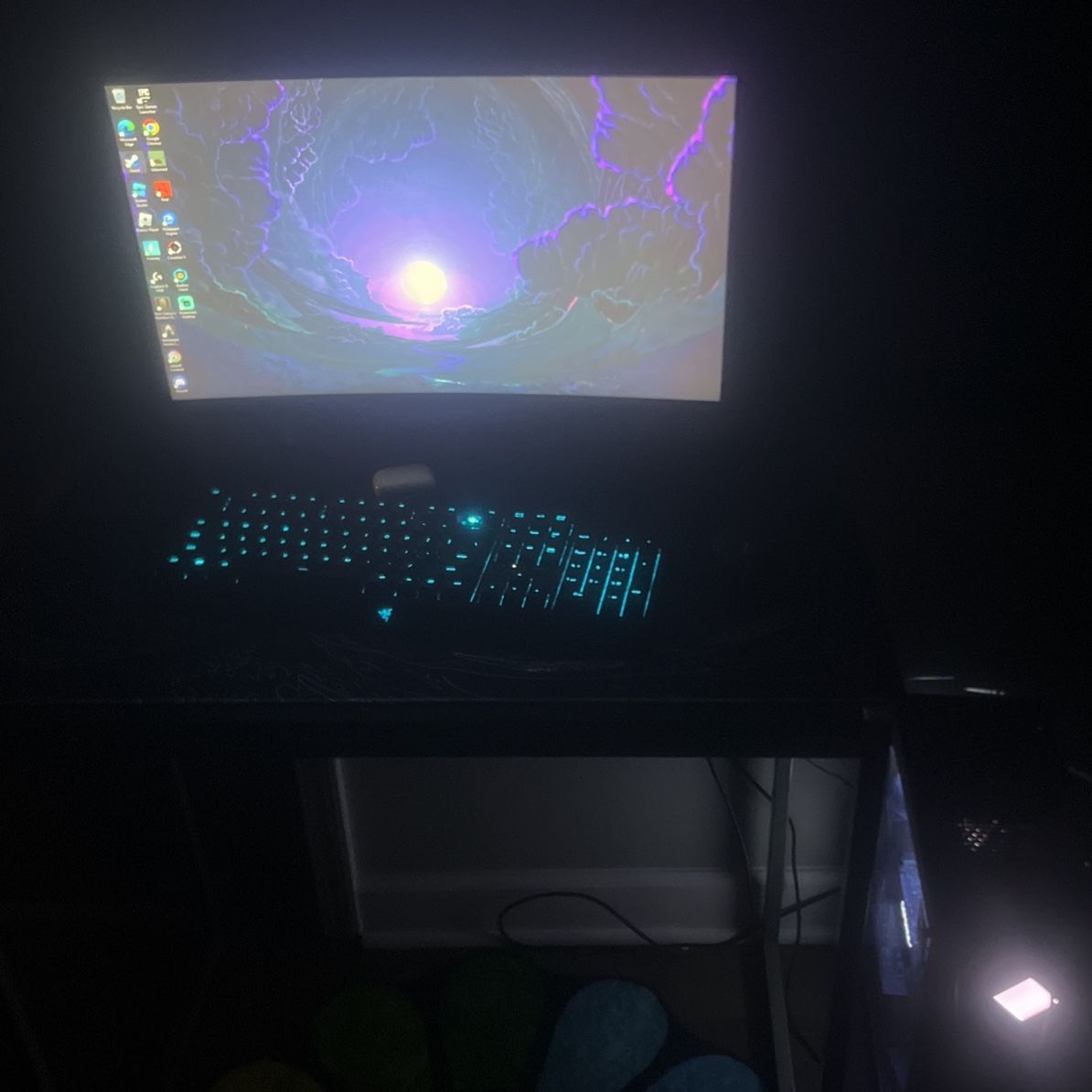 Omen 25L And Sceptre 24 Curved 75Hz Gaming Monitor Mouse And Keyboard