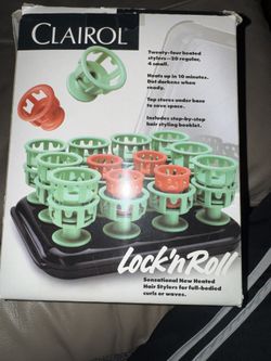 vintage Clairol Lock'n Roll heated hair styler set