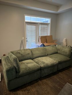 Green sofa