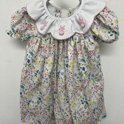 Cecil and Lou Easter dress 18m floral flower bunny rabbit