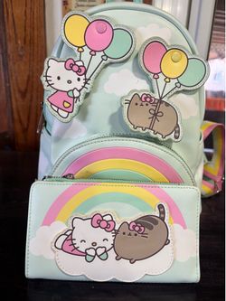 Hello Kitty/Pusheen Loungefly backpack and wallet