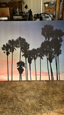 Sunset Beach Palm Tree Painting