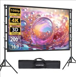 200 inch Projector screen with carry case