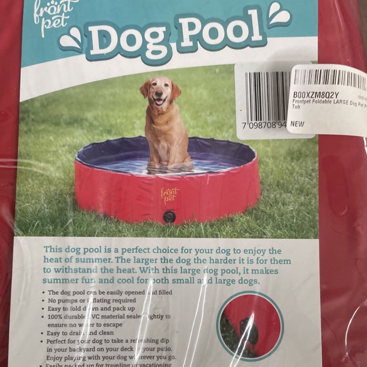 Frontpet foldable dog pool 2025