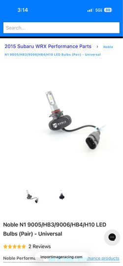 Noble N1 9005/HB3/9006/HB4/H10 LED Bulbs (Pair) - Universal