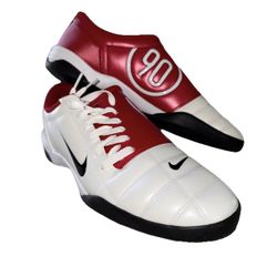 Nike Total 90 SP Mens Indoor Soccer Shoes White Gym Red Black HQ2851-100 No Box