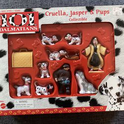 101 Dalmatians - Cruelly, Jasper And Pups Figures