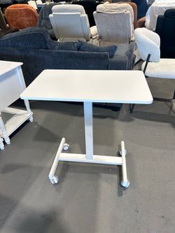 New Mobile Standing Desk on Wheels, Pneumatic Height Adjustable W:25.6”x D: 15.8”x H:28”