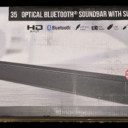 35" Optical Bluetooth Sound bar with Subwoofer