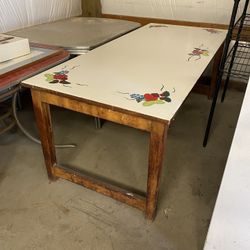 Solid Wood Table With Berry Detail