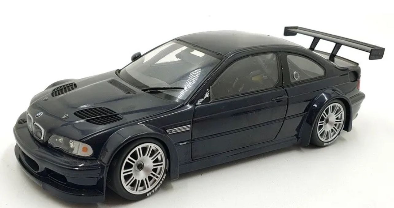 MINICHAMPS BMW M3 GTR street version dark blue E46 1/18 limited Dealer Edition die-cast model