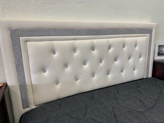 Queen bed frame and mattress