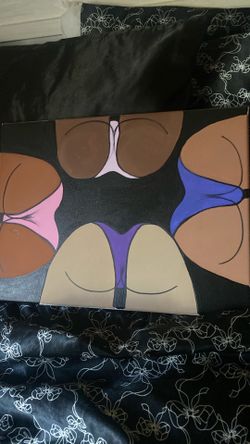 Hand Painted Acrylic Booty Painting