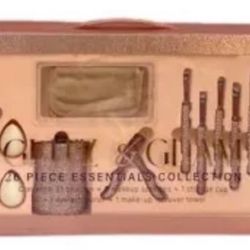 Glitz And Glam Gold Rhinestone Makeup Brush Set