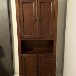 2 Dark Wood Bookshelves