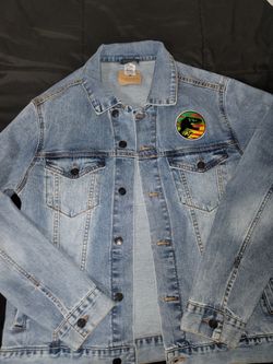 Light Wash Denim Jacket with jurassic park