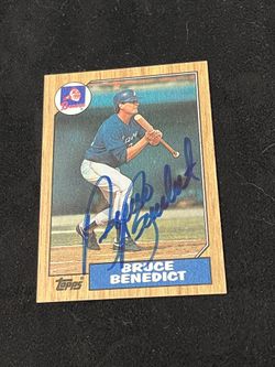 Bruce Benedict Signed Card By Topps