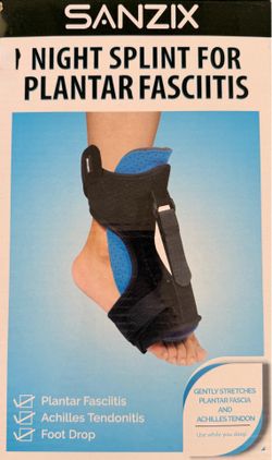 Night splint for Plantar fasciitis, achilles tendonitis, or foot drop