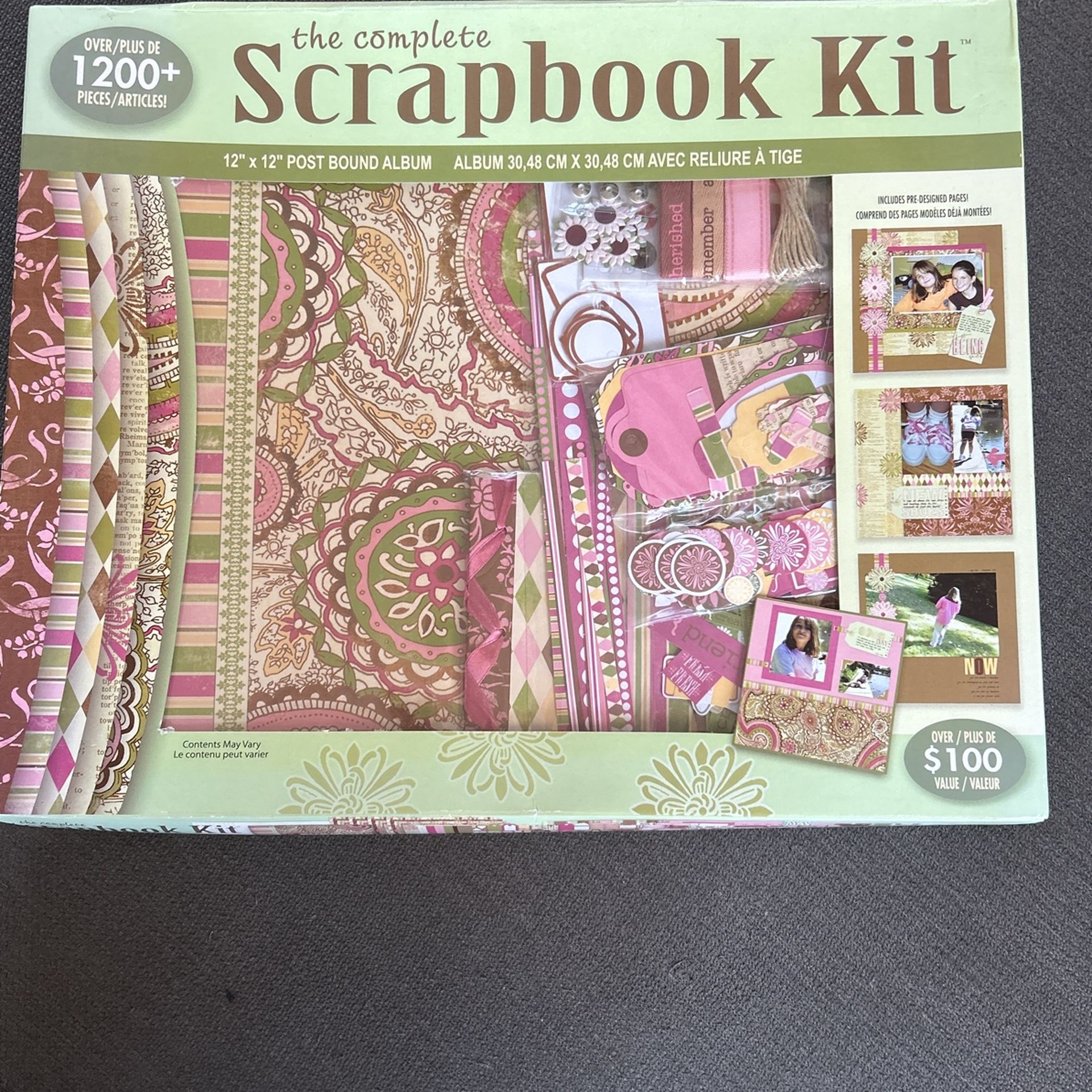 Complete Scrapbook Kit With 12X12 Album