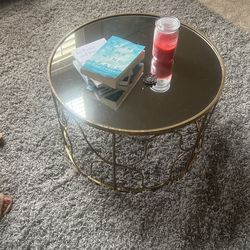 Beautiful Gold Coffee And Side Table