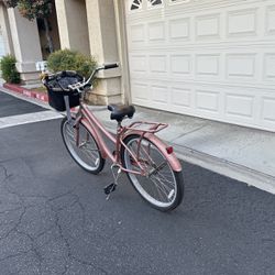 Pink Classic Cruiser Bike