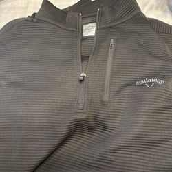 Callaway Opti-Dri 1/4 Zip Long Sleeve Pullover Sweatshirt Black Size XL Golf