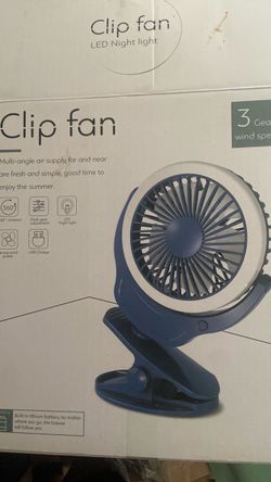 Clip Fan with LED Night Light
