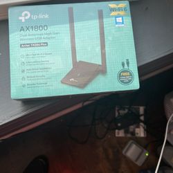 TP-Link AX1800 Dual Antennas High Gain Wireless USB Adapter, compatible with Wi-Fi 6.