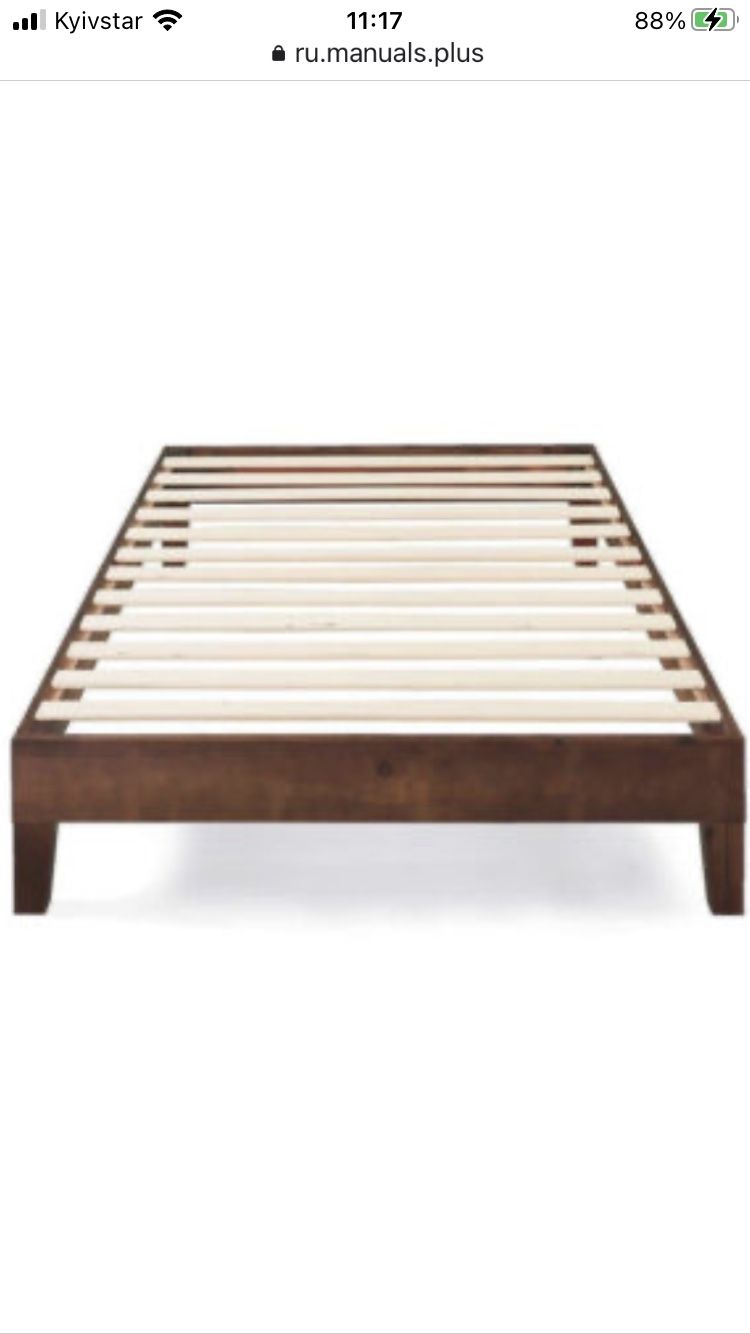 New Twin Size Wood Platform Bed Frame