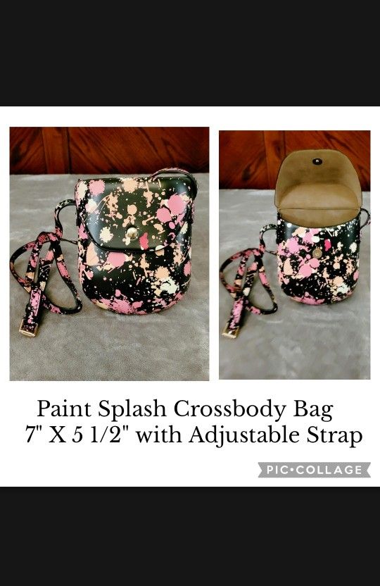 New Cool Paint Splash Crossbody Bag
